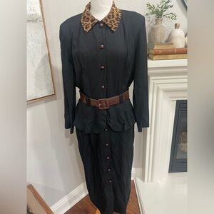 Black leopards dress suit